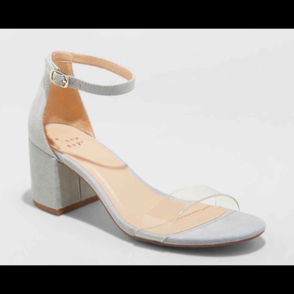 A New Day Light Blue Block Heel